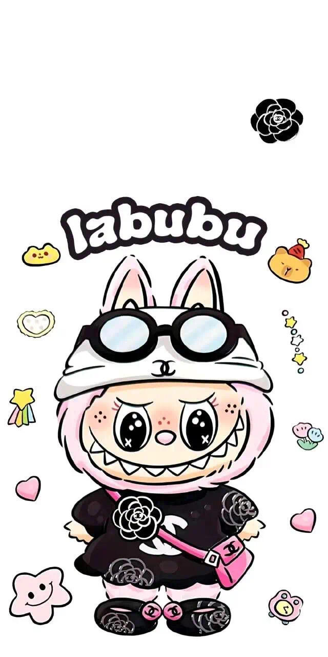 Labubu Yellow Beach Scene