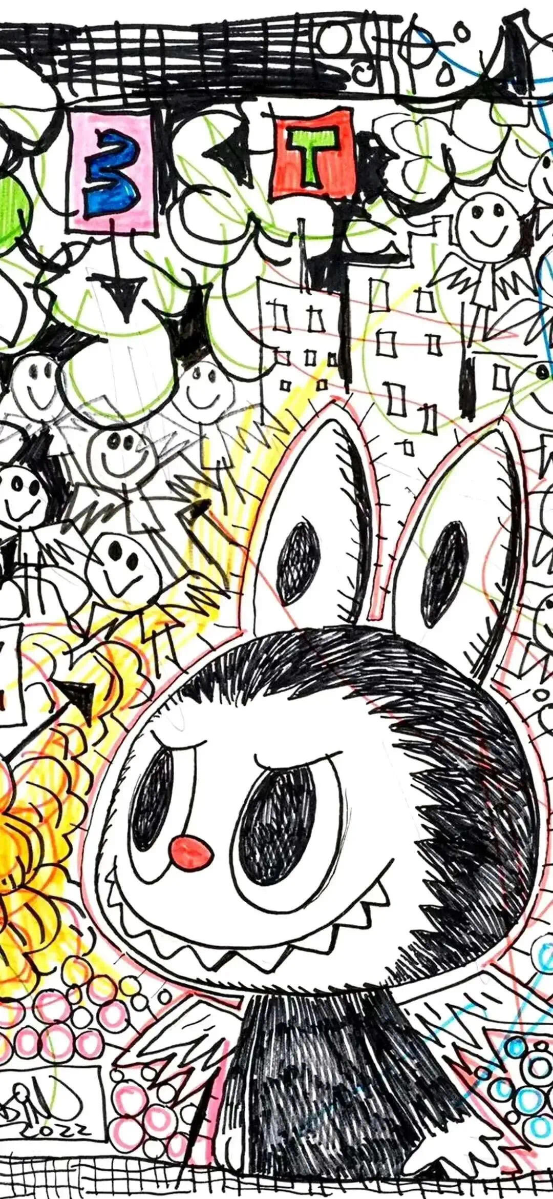 Labubu Blue Winter Landscape