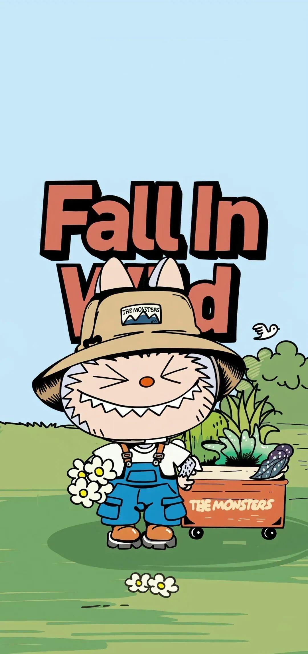 Labubu White Cloud Wallpaper