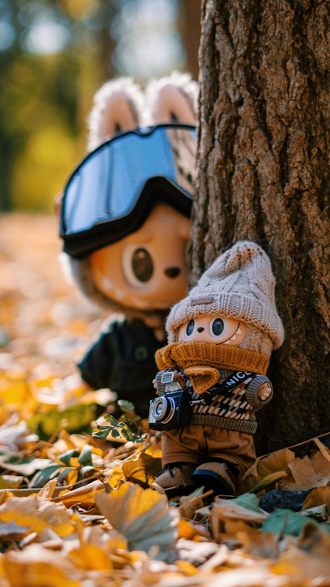 Labubu Green Meadow Background